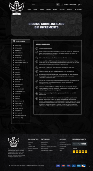 Web Design by pb for The Comic Alchemist Limited | Design: #24757722