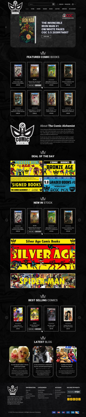 Web Design by pb for The Comic Alchemist Limited | Design: #24781564