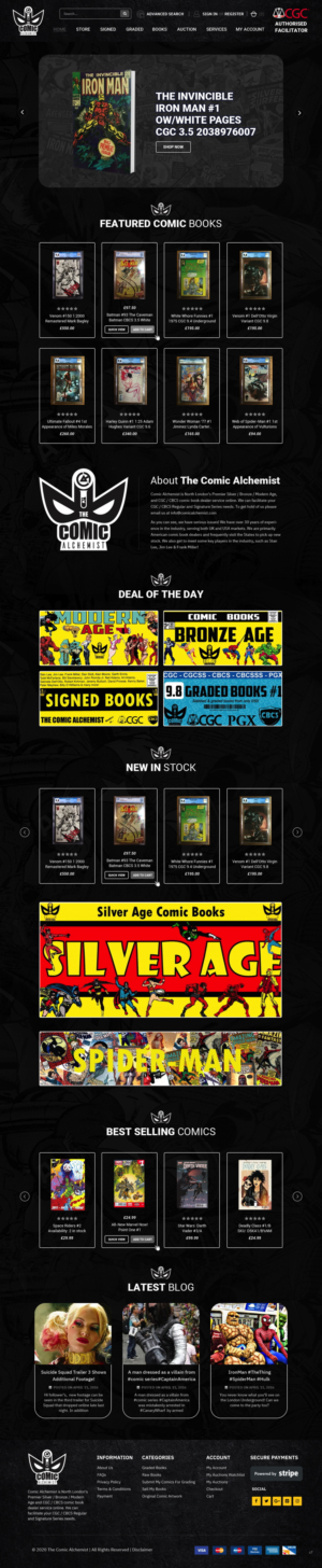 Web Design by pb for The Comic Alchemist Limited | Design: #24809323