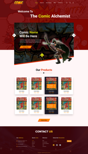 Web Design by ArtBeat Technology for The Comic Alchemist Limited | Design: #24299011
