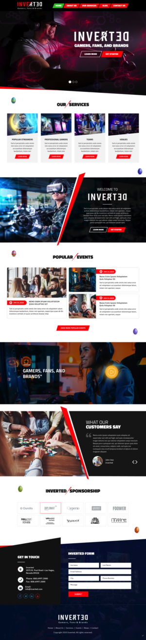 Web Design par pb pour Inverted Esports | Design : #24265006