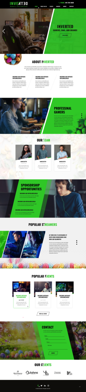 Web Design by pb for Inverted Esports | Design: #24265007