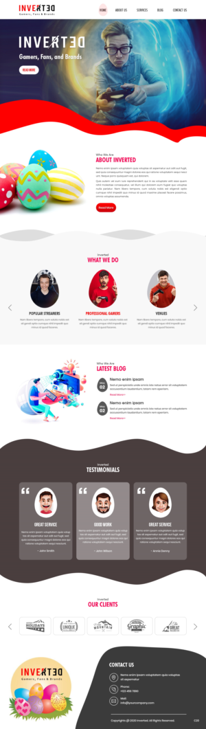 Web Design par pb pour Inverted Esports | Design : #24265009