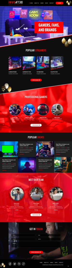 Web Design par pb pour Inverted Esports | Design : #24265011
