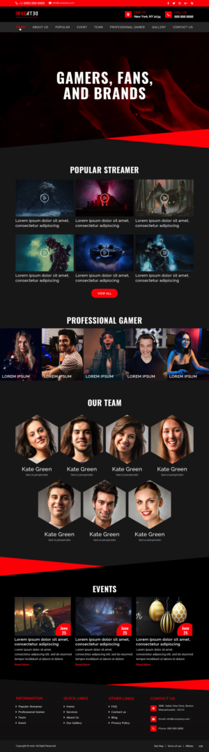 Web Design par pb pour Inverted Esports | Design : #24265012