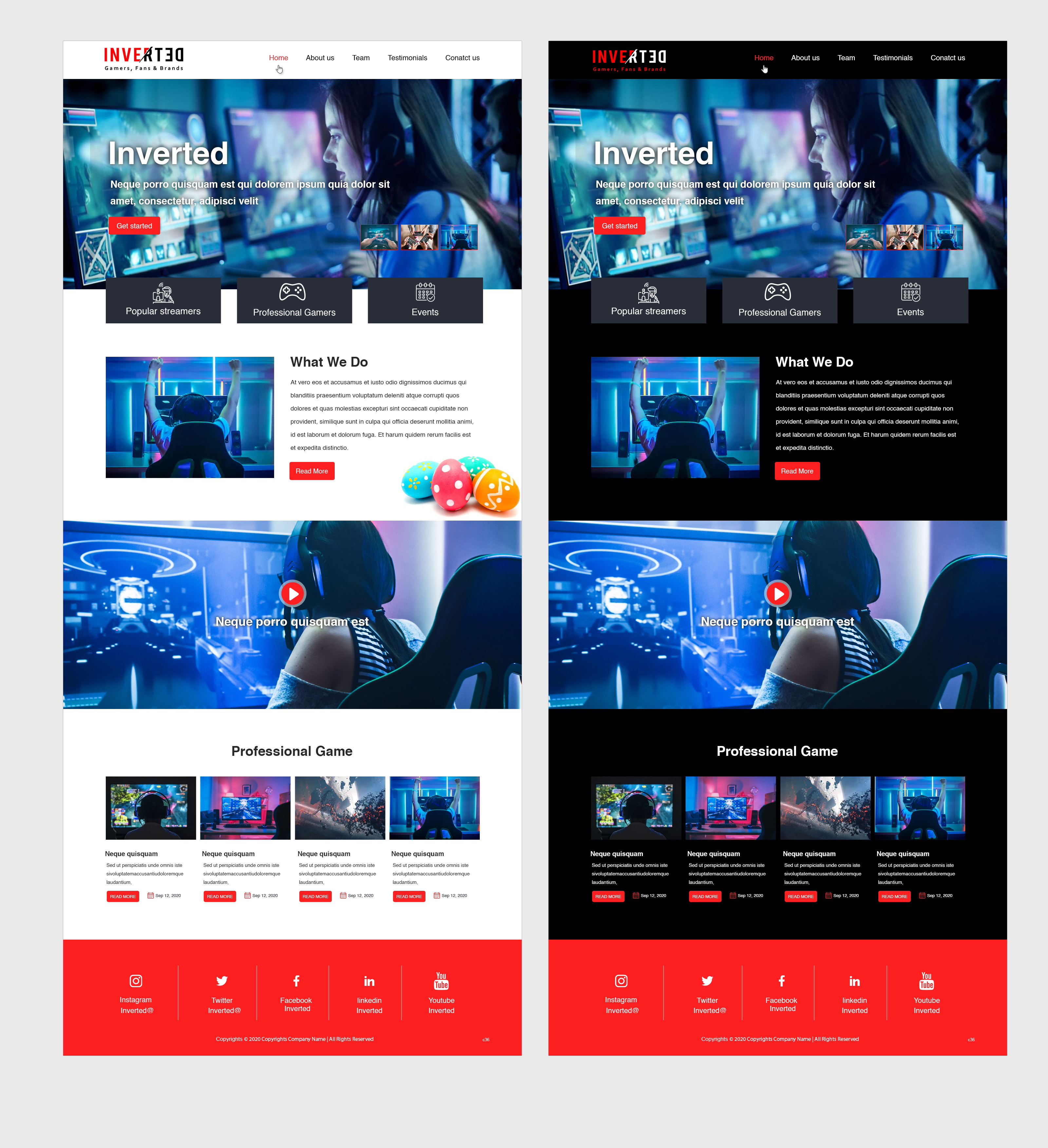 Web-Design von pb für Inverted Esports | Design #24265022