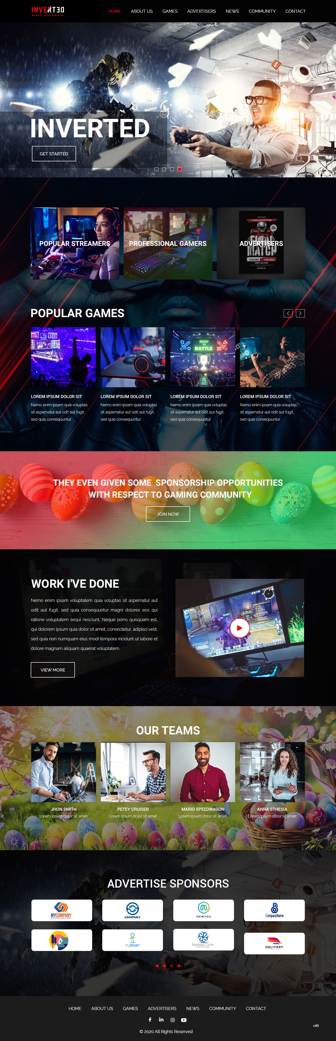 Diseño Web por pb para Inverted Esports | Diseño #24265025