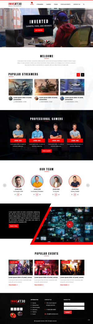 Web Design par pb pour Inverted Esports | Design : #24265028