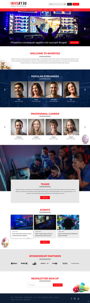 Web Design par pb pour Inverted Esports | Design : #24265039