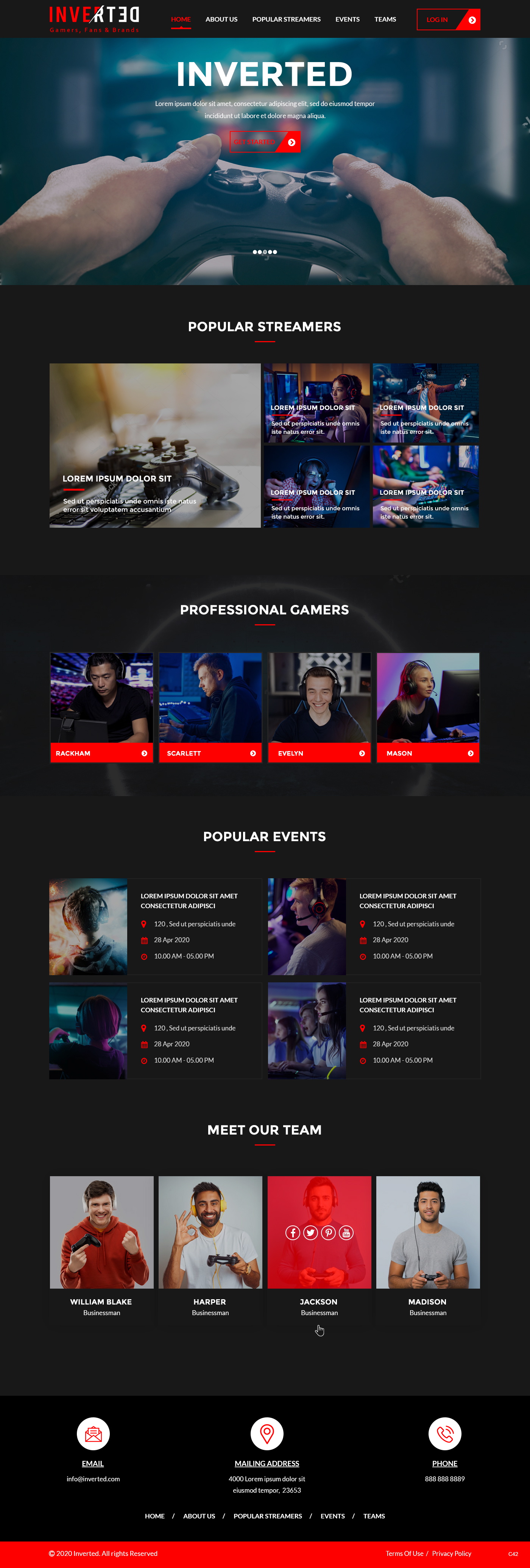 Diseño Web por pb para Inverted Esports | Diseño #24265040