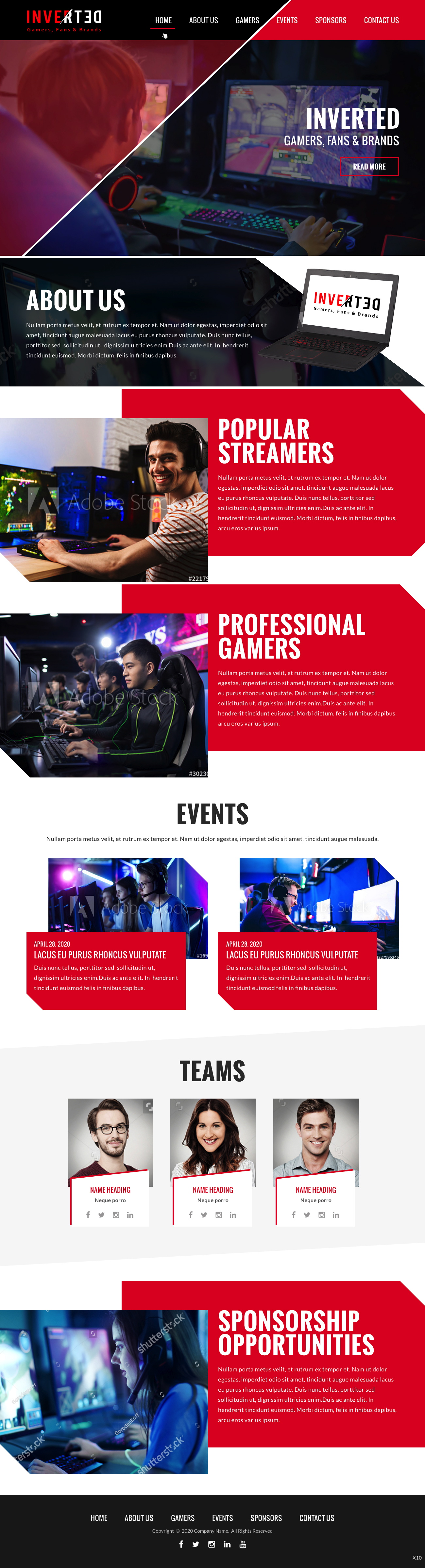 Web Design by pb for Inverted Esports | Design #24265041