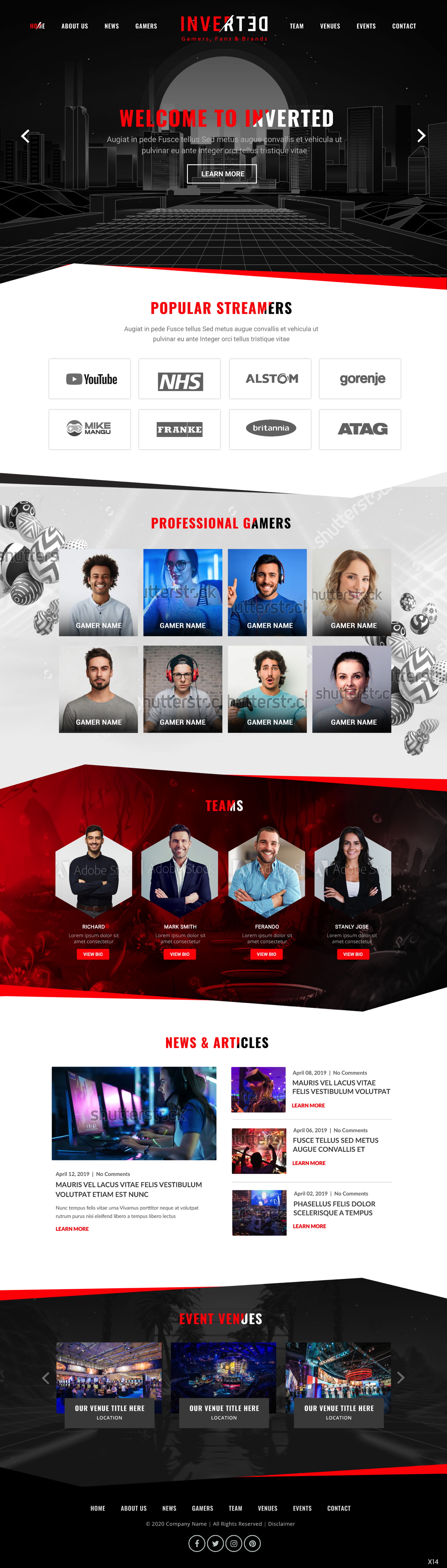 Diseño Web por pb para Inverted Esports | Diseño #24272157