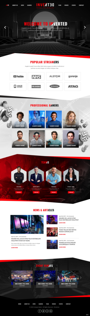 Web Design par pb pour Inverted Esports | Design : #24272157