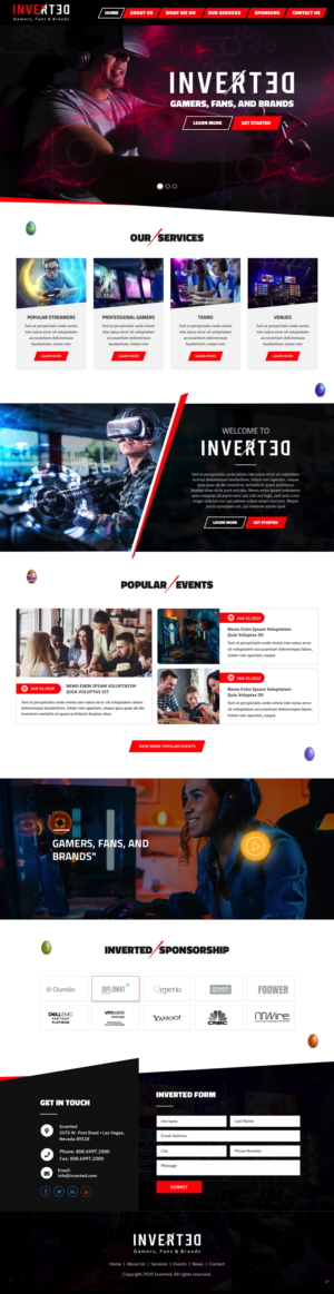 Web Design par pb pour Inverted Esports | Design : #24280119