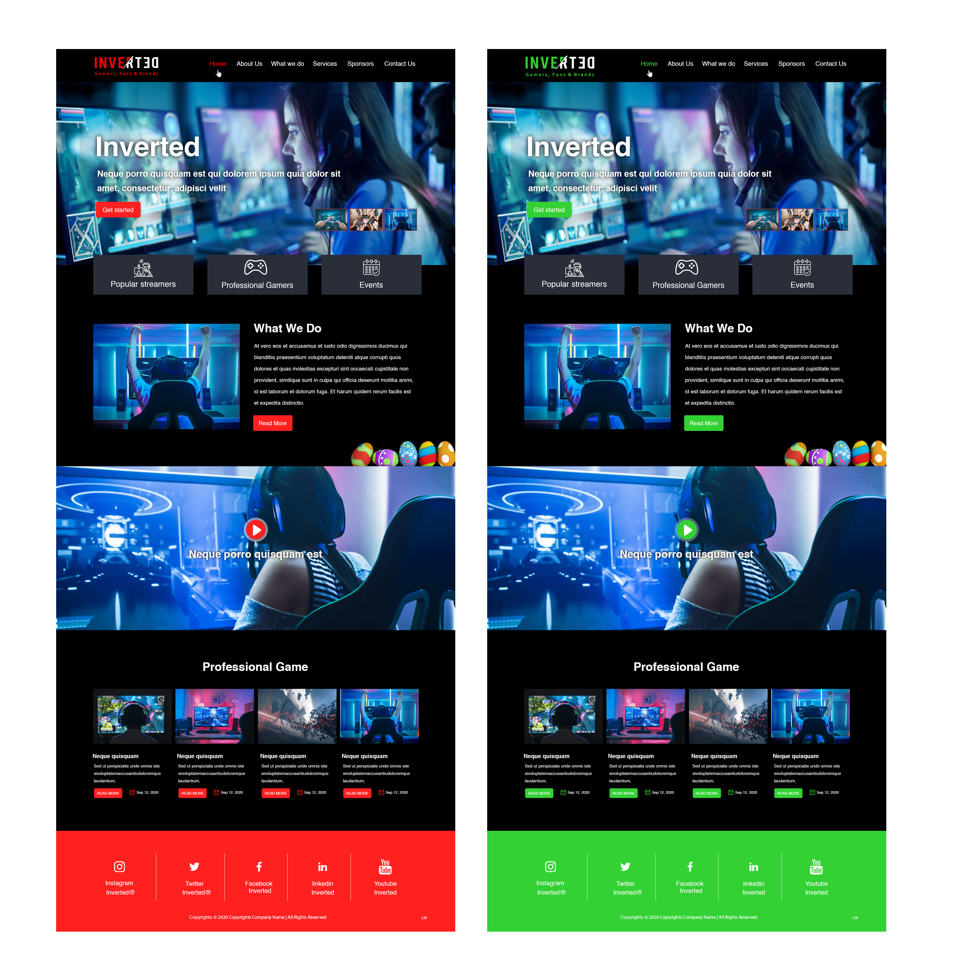 Diseño Web por pb para Inverted Esports | Diseño #24302150