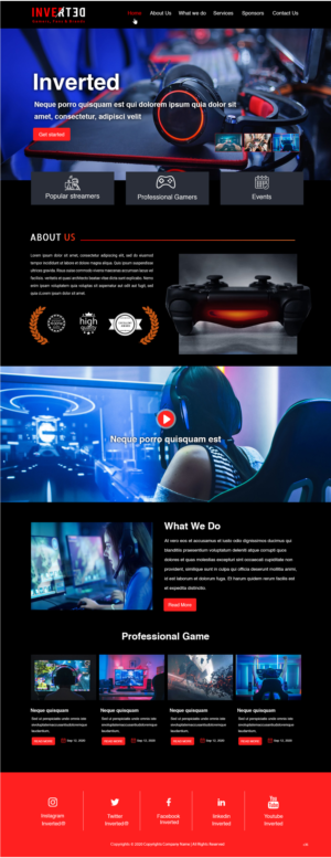 Web Design by pb for Inverted Esports | Design: #24311997