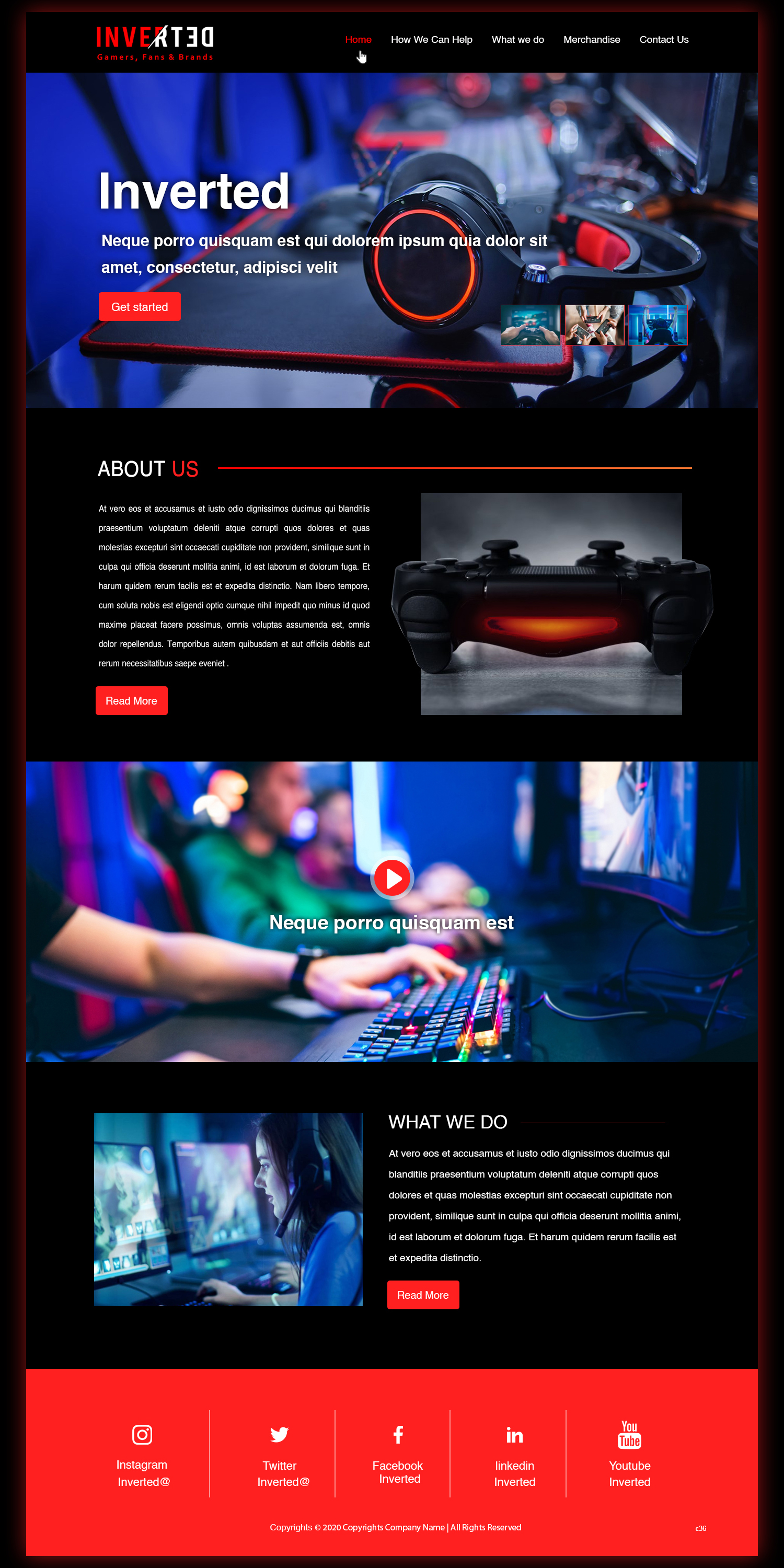 Web Design par pb pour Inverted Esports | Design #24318493