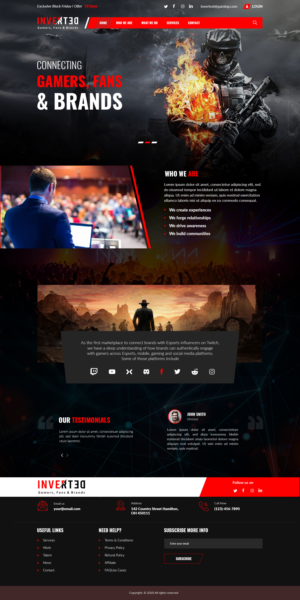 Web Design by lemosys infotech for Inverted Esports | Design: #24307685