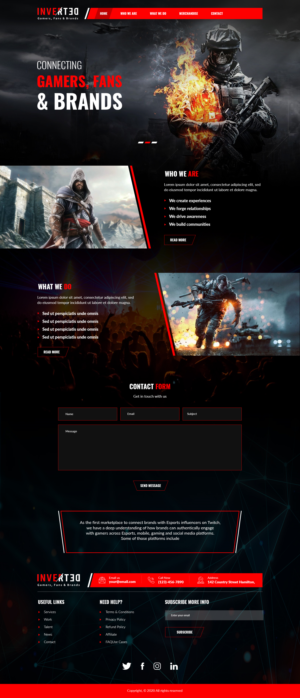 Web Design par lemosys infotech pour Inverted Esports | Design : #24362766