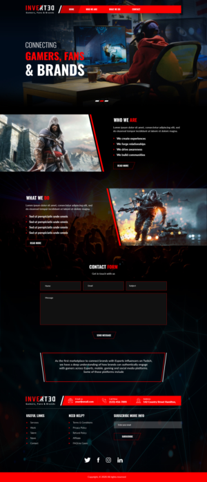 Web Design by lemosys infotech for Inverted Esports | Design: #24373099