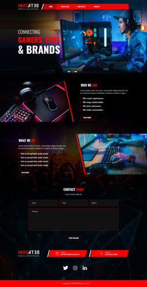 Web Design by lemosys infotech for Inverted Esports | Design: #24382061
