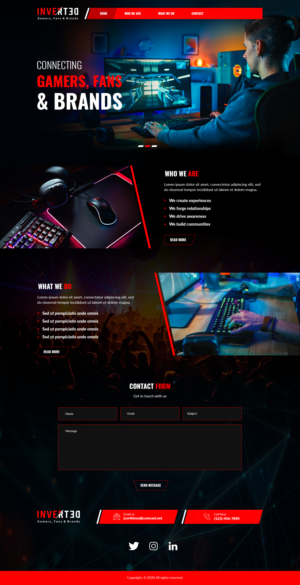 Web Design par lemosys infotech pour Inverted Esports | Design : #24382062