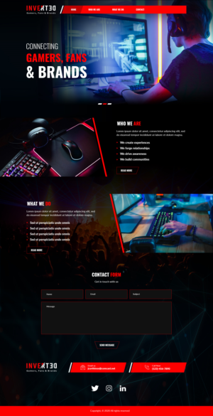 Web Design par lemosys infotech pour Inverted Esports | Design : #24382078
