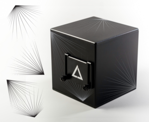 Futuristic engraving for Cube laser gadget | Diseño Vectorizado por SSDD