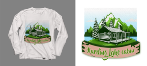 Harding Lake cabin | Diseño de Camiseta por SAI DESIGNS