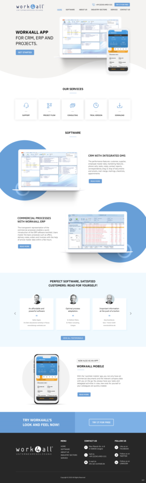 Web-Design von pb für work4all GmbH | Design #24299176