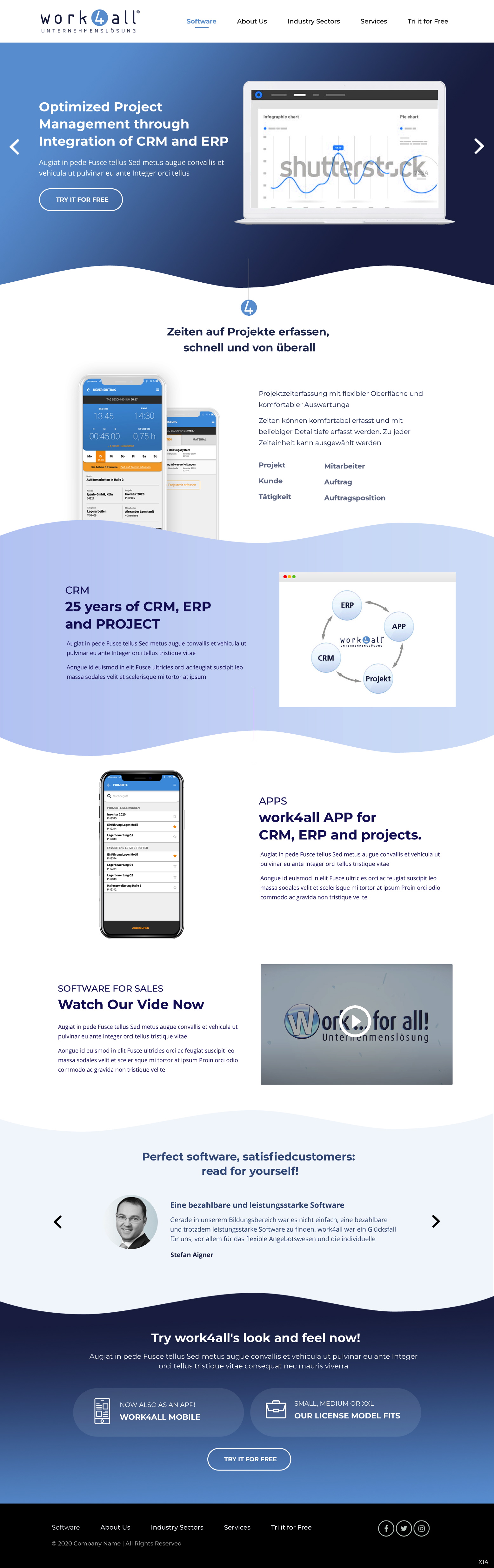Web Design par pb pour work4all GmbH | Design #24300700
