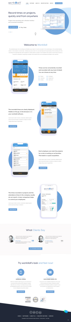 Web Design by pb for work4all GmbH | Design: #24300701