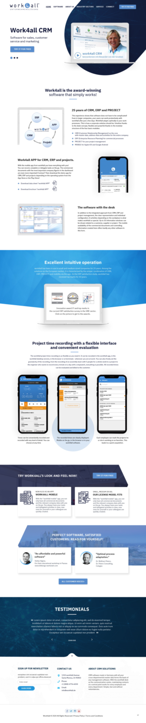Web Design by pb for work4all GmbH | Design: #24302330