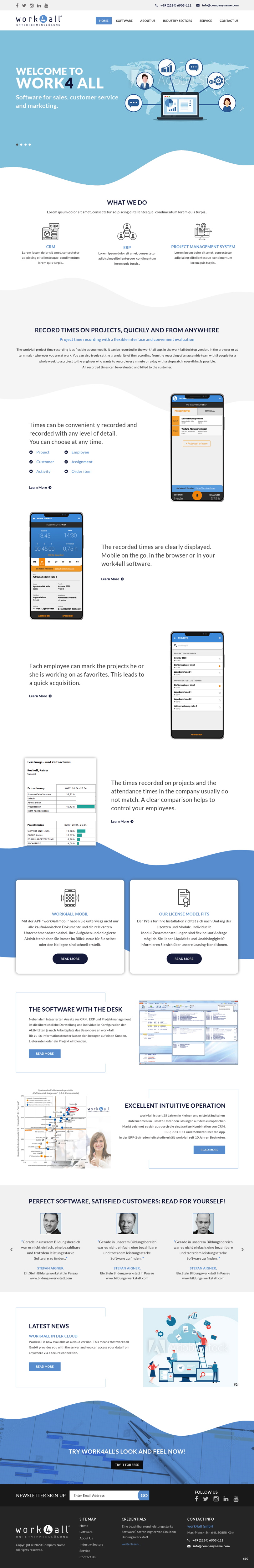 Web Design by pb for work4all GmbH | Design #24302331