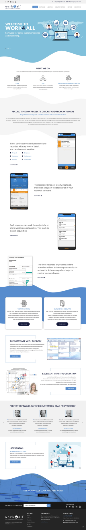 Web Design by pb for work4all GmbH | Design: #24302331