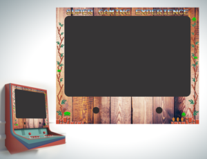 Retrogame cabinet design for a custom arcade hand-made | Graphic Design by Lezette_G