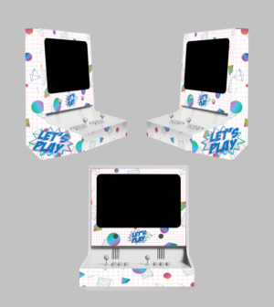 Retrogame cabinet design for a custom arcade hand-made | Graphic Design by desainerd