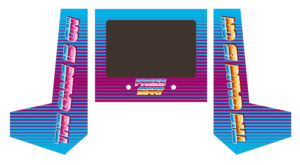 Retrogame cabinet design for a custom arcade hand-made | Graphic Design by Scelatio