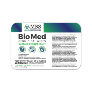 Creating a label for germicidal disposable wipes. | Packaging Design by Anna G.