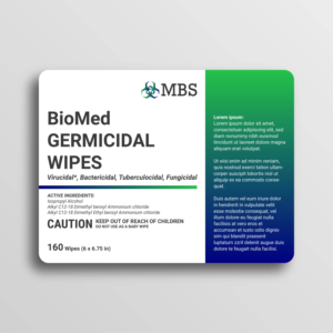 Creating a label for germicidal disposable wipes. | Packaging Design by Aistikart