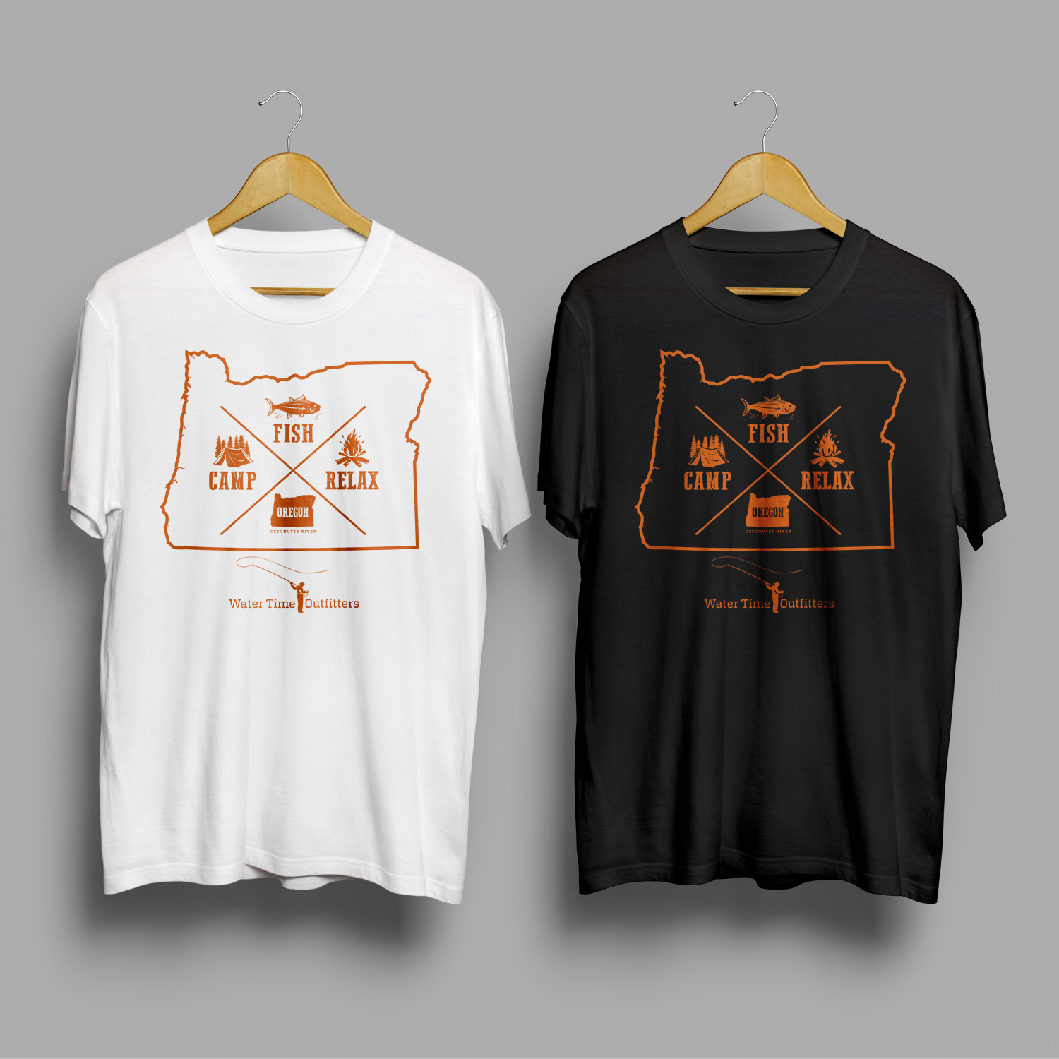 T-shirt Design by jeffdefy for Water Time Outfitters | Design #24317057