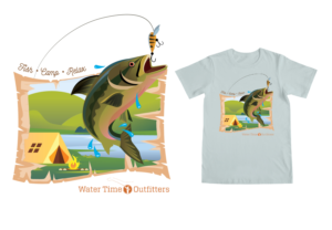 T-shirt Design by eleven for Water Time Outfitters | Design #24270353