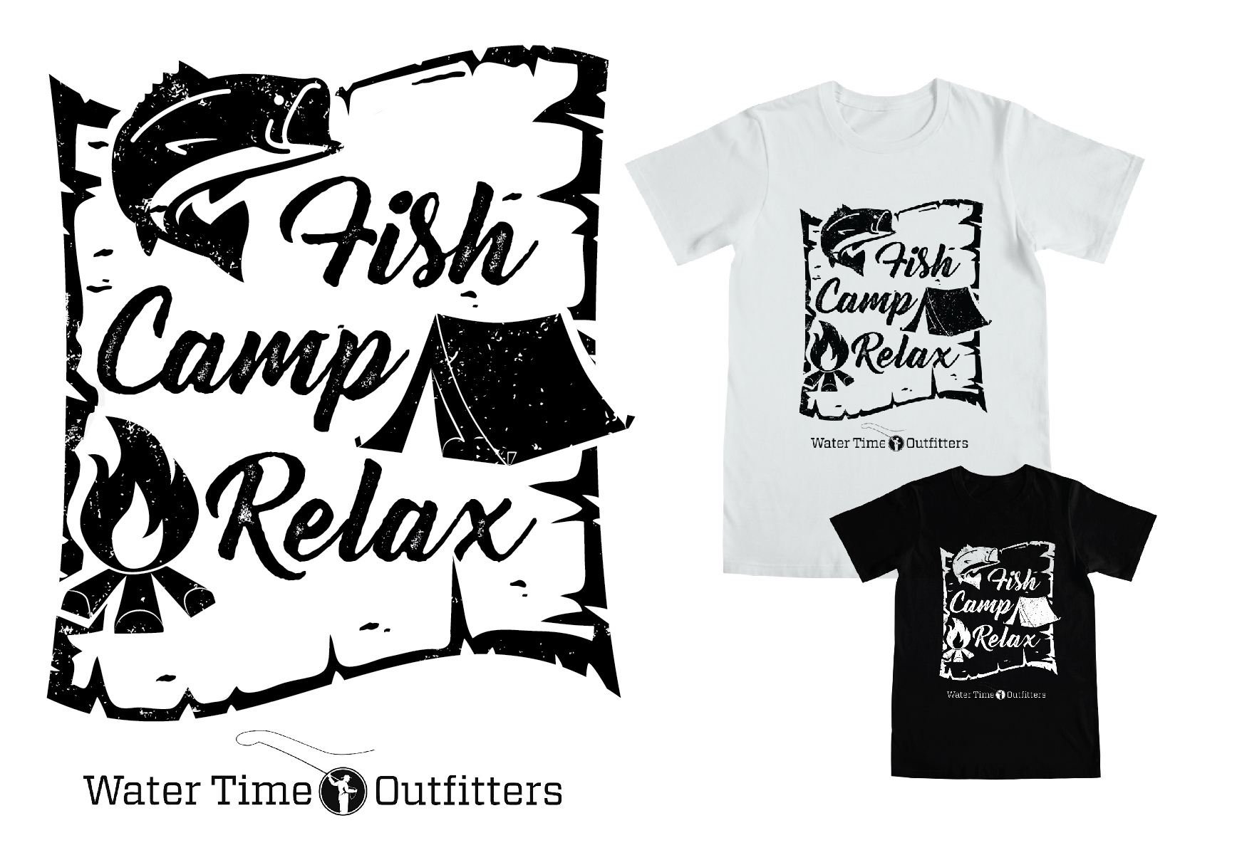 Diseño de Camiseta por eleven para Water Time Outfitters | Diseño #24278666