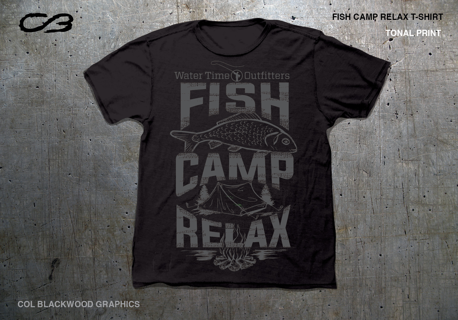 T-shirt Design by Col 3 for Water Time Outfitters | Design #24319314