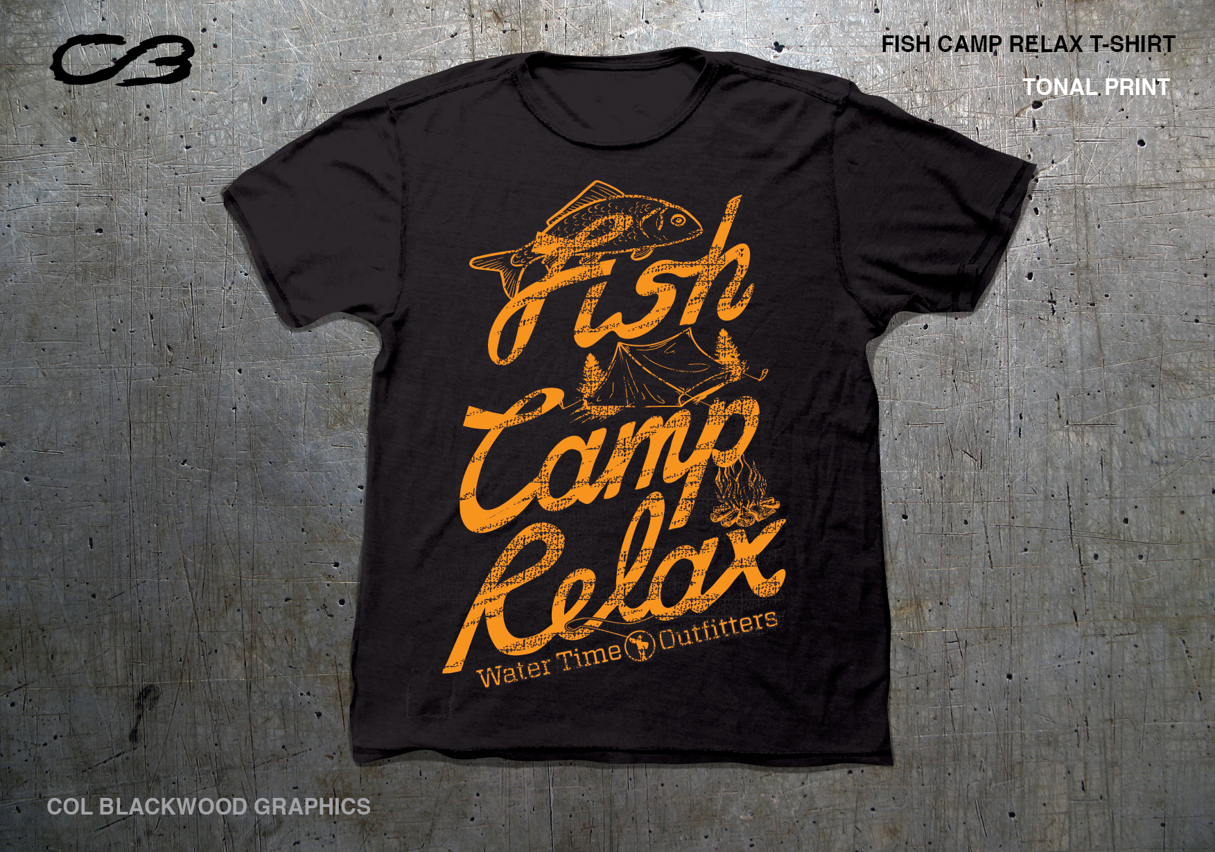 T-shirt Design by Col 3 for Water Time Outfitters | Design #24319692