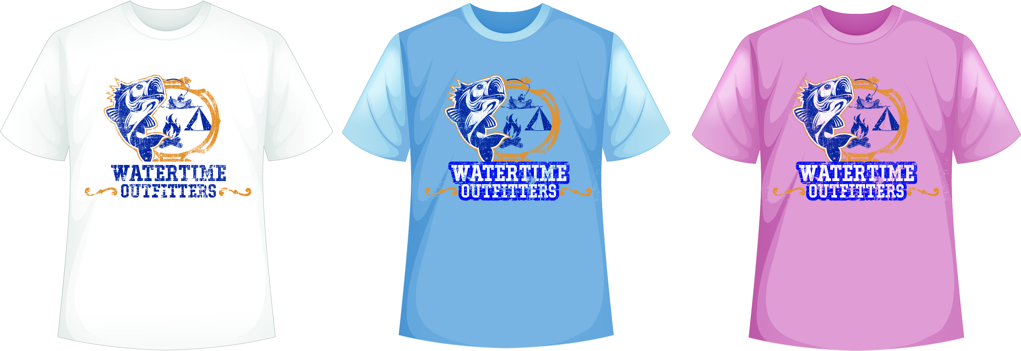 T-shirt Design by Jason Vantran for Water Time Outfitters | Design #24305003