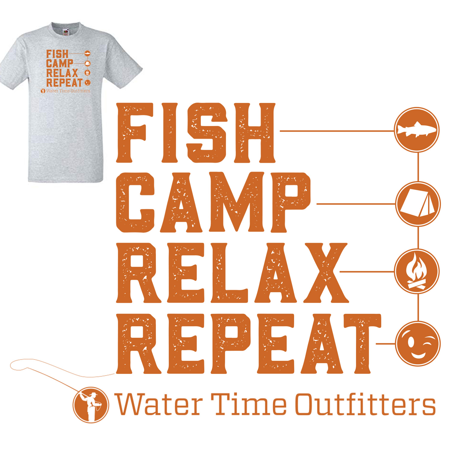 T-shirt Design by iD_intelligentDesign for Water Time Outfitters | Design #24258227