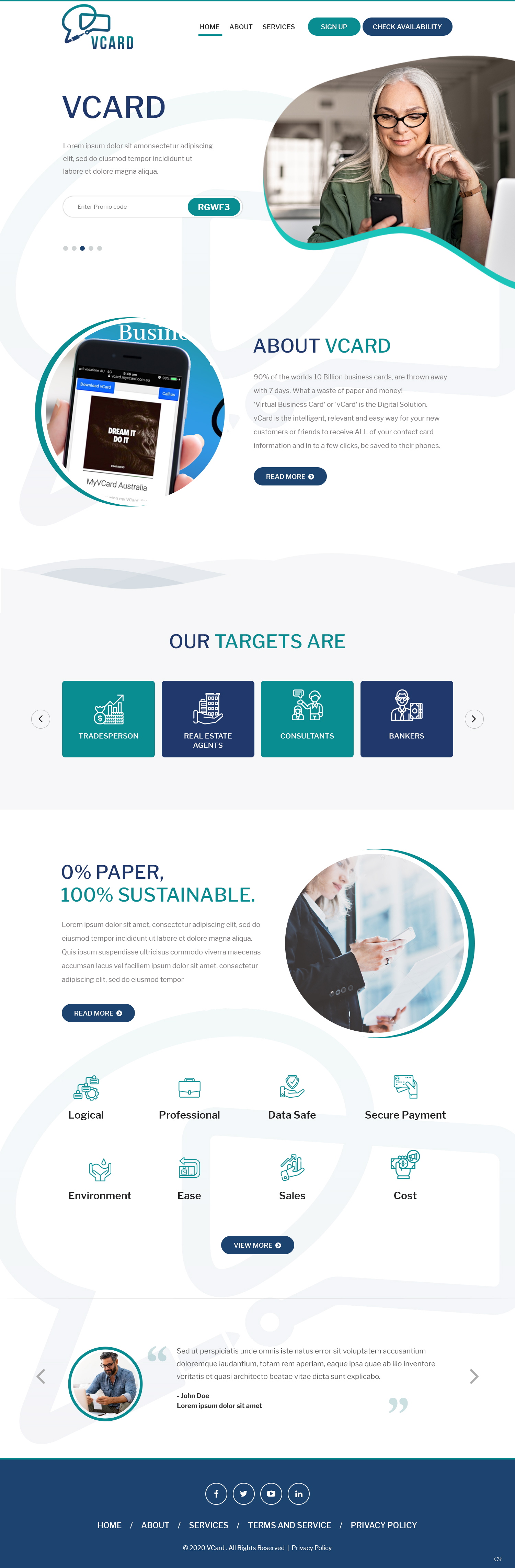 Web Design by pb for MyVCard Technology Pty Ltd  | Design #24274846