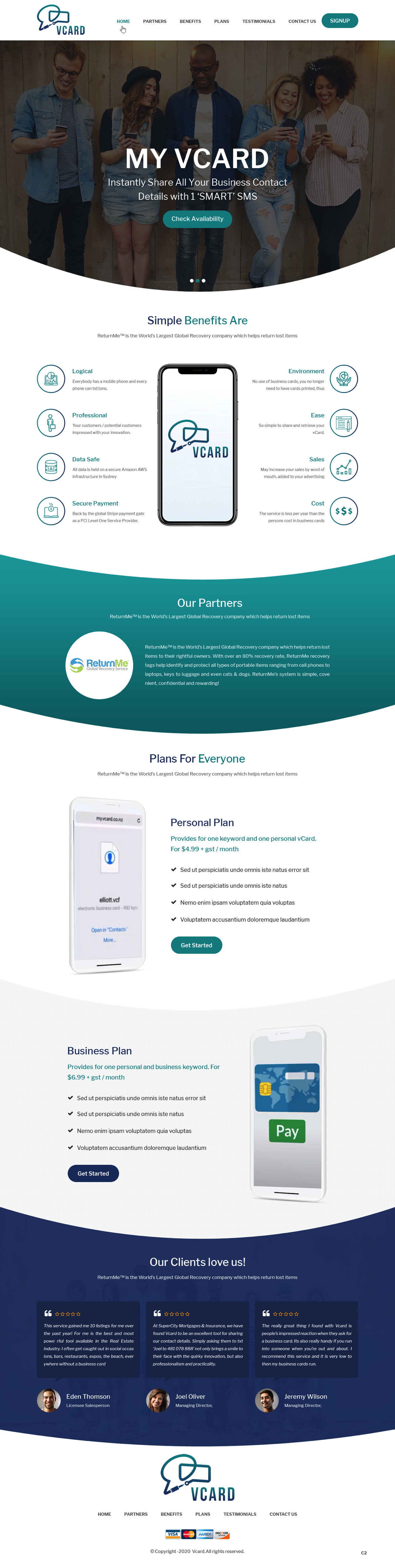 Web Design by pb for MyVCard Technology Pty Ltd  | Design #24274847