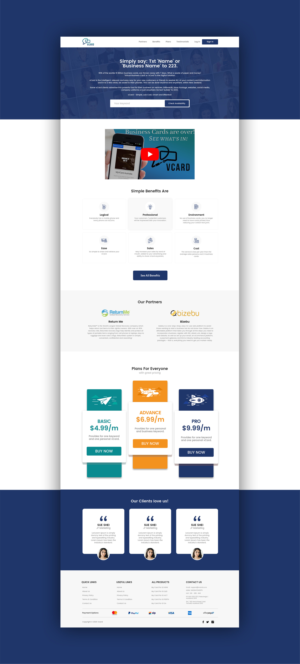 Web Design by Samahir Sharif for MyVCard Technology Pty Ltd  | Design: #24280051